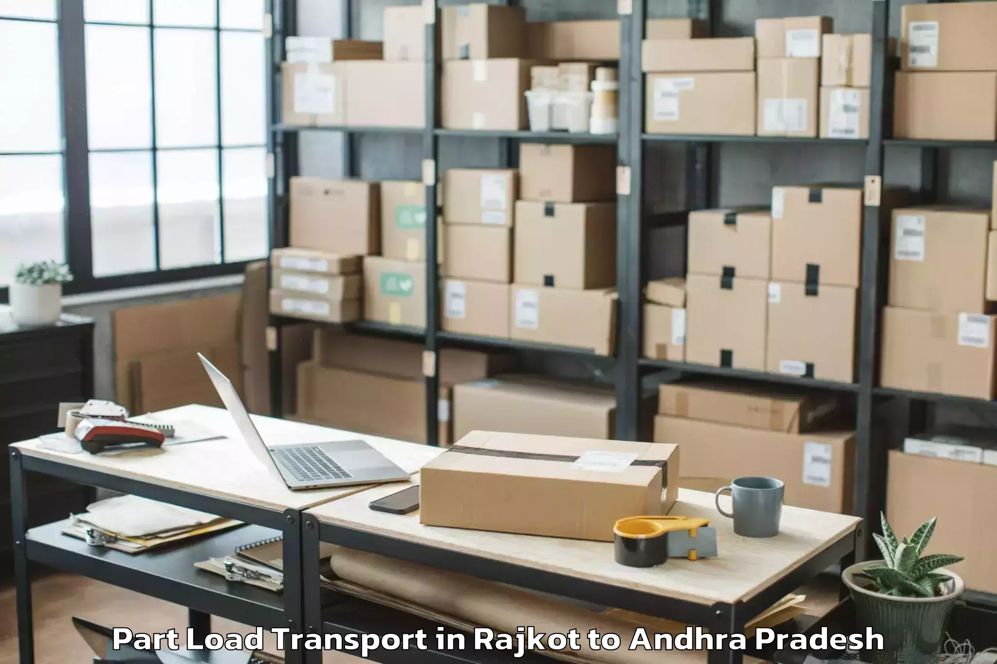 Easy Rajkot to Kajuluru Part Load Transport Booking